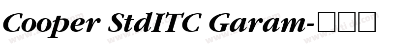 Cooper StdITC Garam字体转换